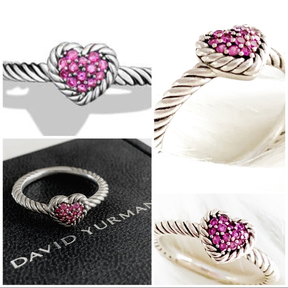 David Yurman Jewelry - David Yurman châtelaine pink sapphire heart ring